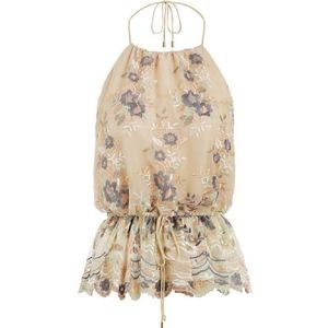 Zimmermann Anais Embroidered Halter Top